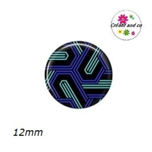 X2 cabochons à motif 12mm
