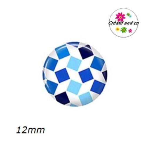 X2 cabochons à motif 12mm