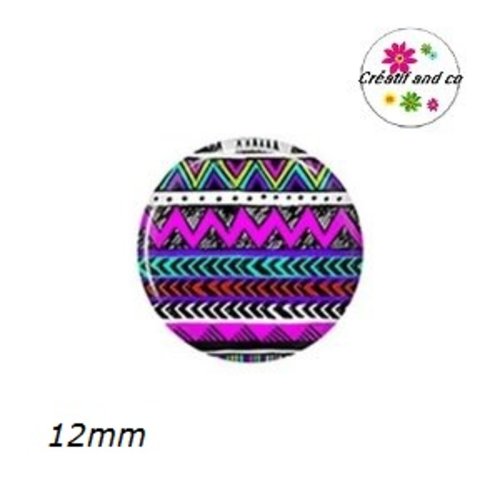 X2 cabochons à motif 12mm