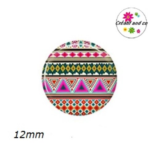 X2 cabochons à motif 12mm