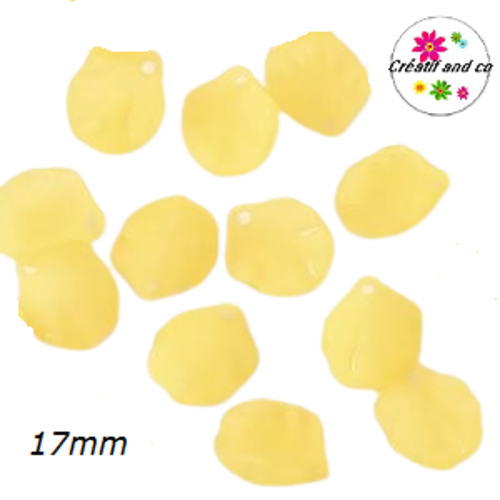Breloque feuille orange claire mate 17mm