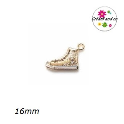 Breloque basket haute dorée 17mm