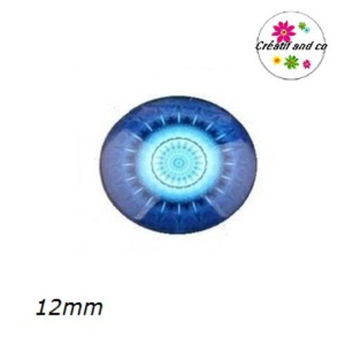 X2 cabochons mandala 12mm