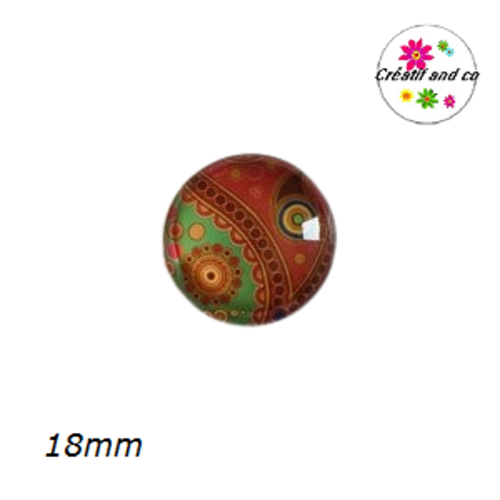 Cabochon mandala 18mm