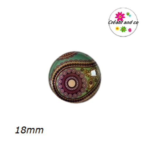 Cabochon mandala 18mm
