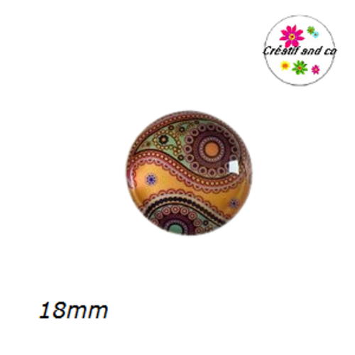 Cabochon mandala 18mm