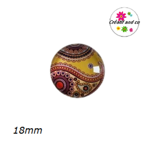 Cabochon mandala 18mm