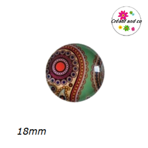 Cabochon mandala 18mm
