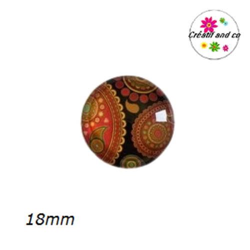 Cabochon mandala 18mm