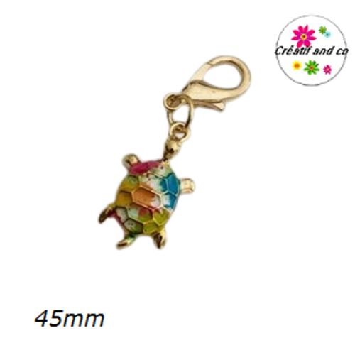 Charm's tortue arc-en-ciel émail 45mm