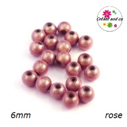 X10 perles magiques roses 6mm