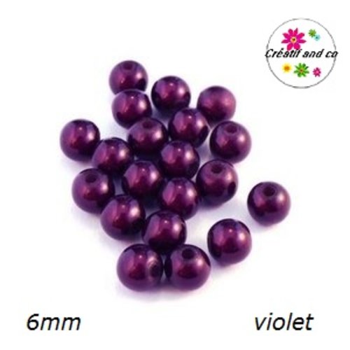 X10 perles magiques violets 6mm