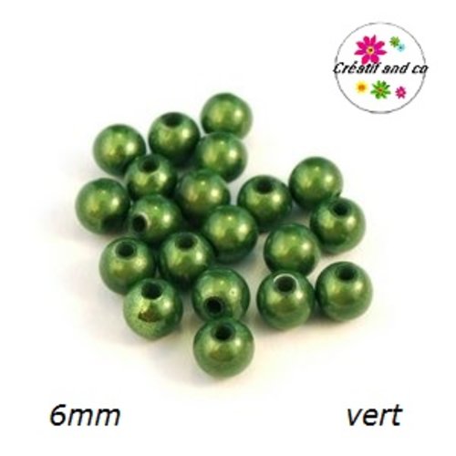 X10 perles magiques vertes 8mm