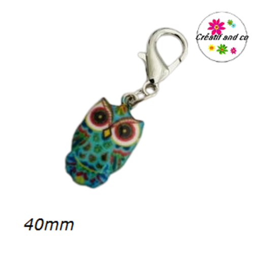Charm's hibou émail 40mm