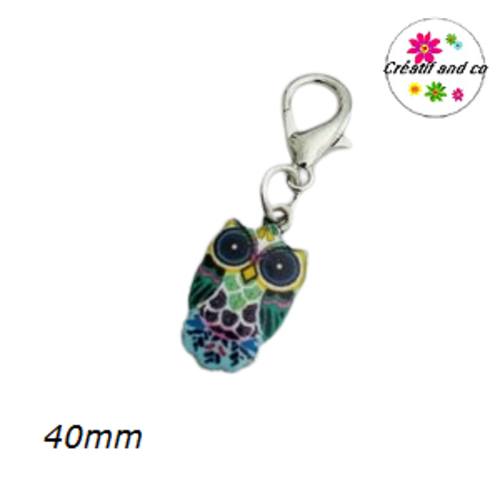 Charm's hibou émail 40mm