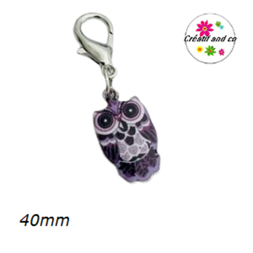 Charm's hibou émail 40mm
