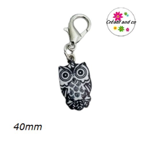 Charm's hibou émail 40mm