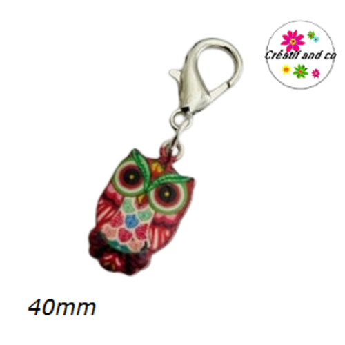 Charm's hibou émail 40mm