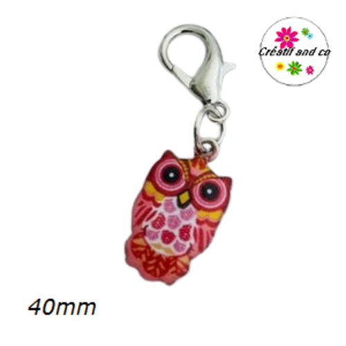 Charm's hibou émail 40mm