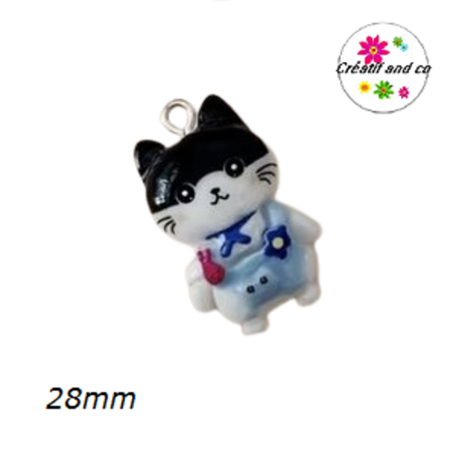 Breloque chat 28mm