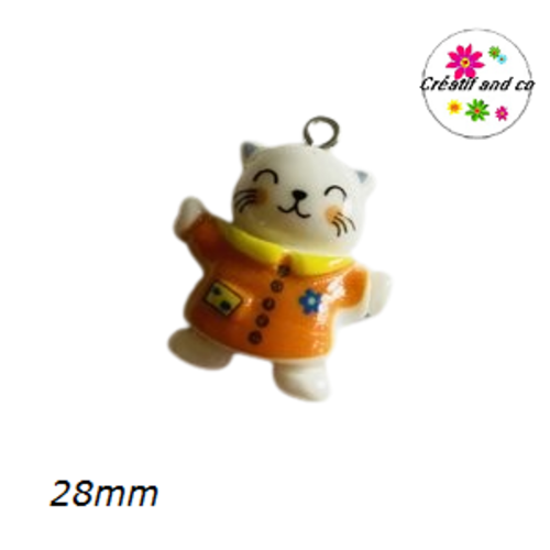 Breloque chat 28mm