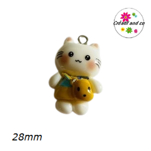 Breloque chat 28mm