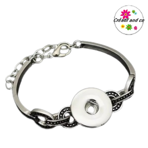 Bracelet métal pour bouton pression 18mm