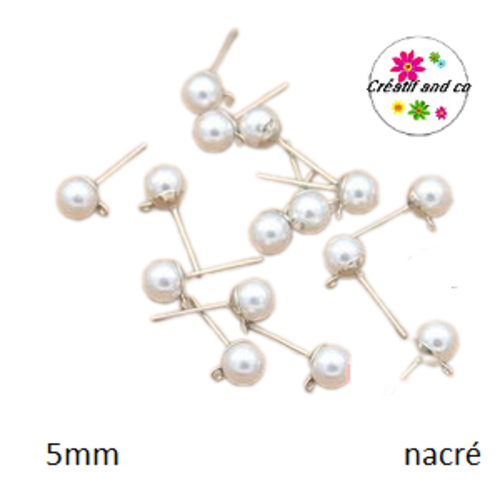 Puce oreille nacrée 5mm