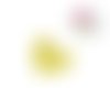 Breloque pendentif coeur jaune 32mm