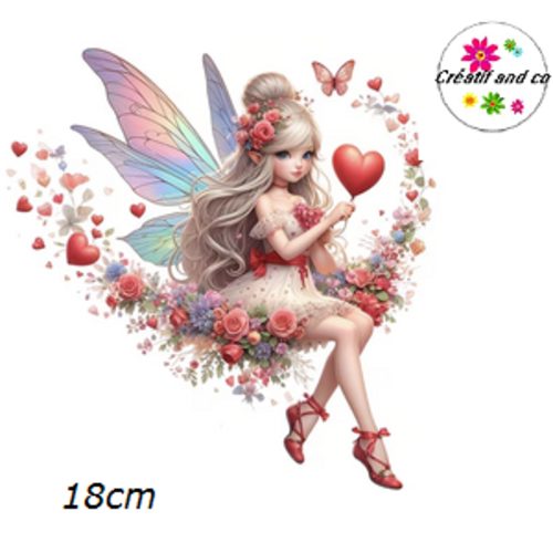 Transfert thermocollant fée magique 18cm