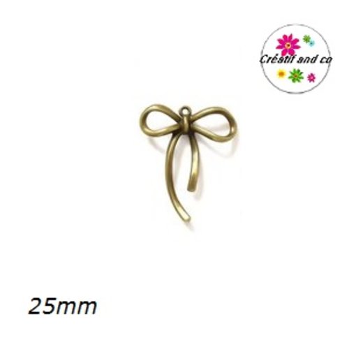 Breloque noeud bronze 25mm