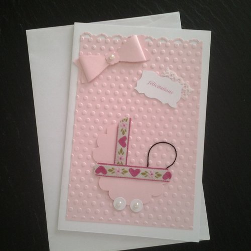 Maison Cartes De Voeux Papeterie Felicitations Bebe Bapteme Fille Cartes