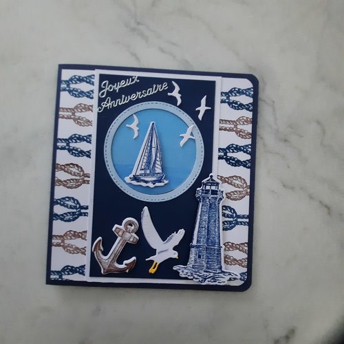 Carte joyeux anniversaire la mer