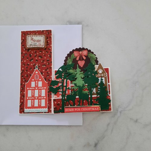 Carte pliée de noël