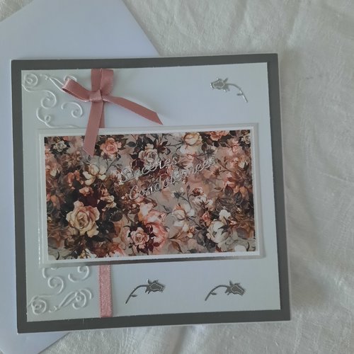 Carte sincères condoléances