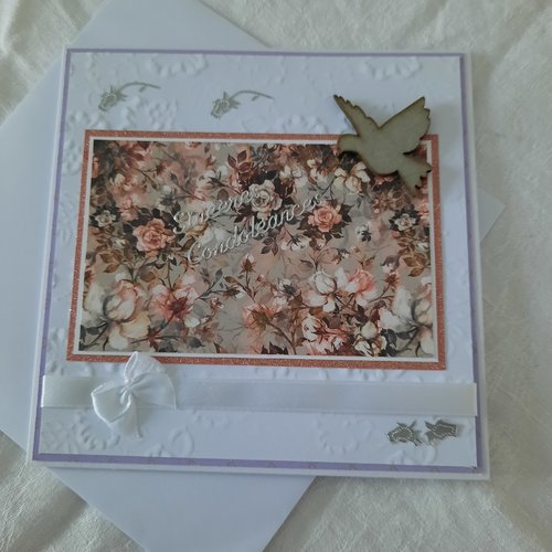 Carte de sincères condoléances