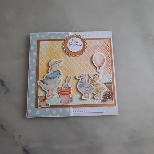 Carte pliée bon anniversaire