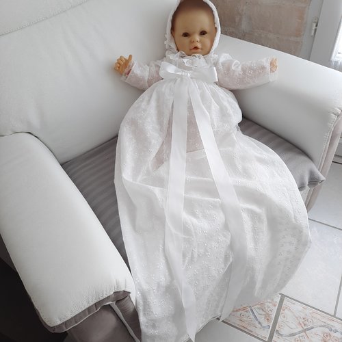 Robe de baptême 6 mois blanc cassé