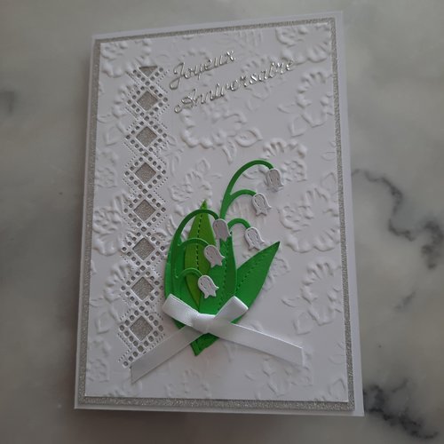 Carte joyeux anniversaire muguet