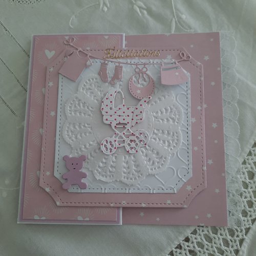 Carte félicitations naissance fille