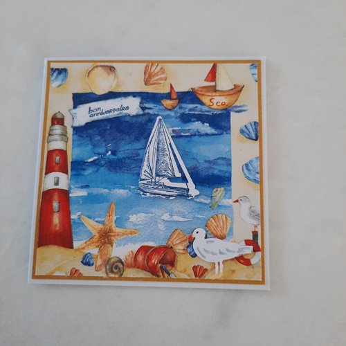 Carte bon anniversaire la mer
