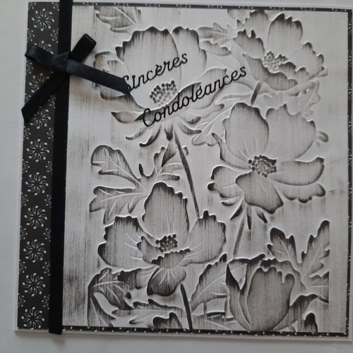 Carte de sincères condoléances