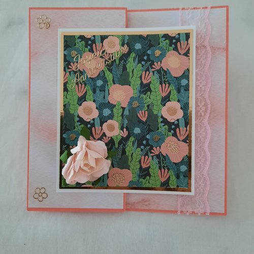 Carte pliée joyeux anniversaire