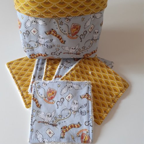 Panier chouette harry potter + 12 lingettes lavables