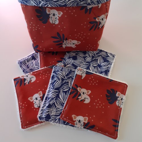 Panier koala + 12 lingettes lavables