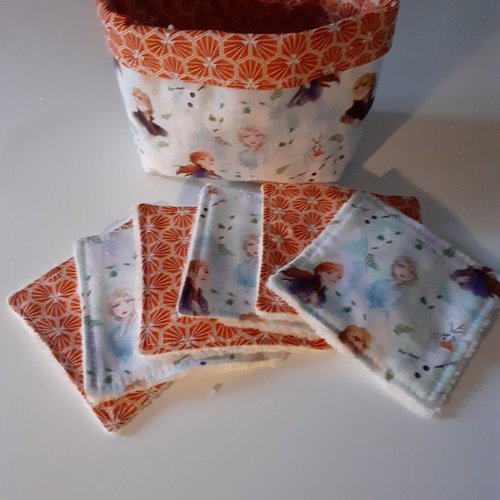 Panier reine des neiges + 12 lingettes
