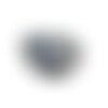Boucle oreille en acier inoxydable et breloque bleue