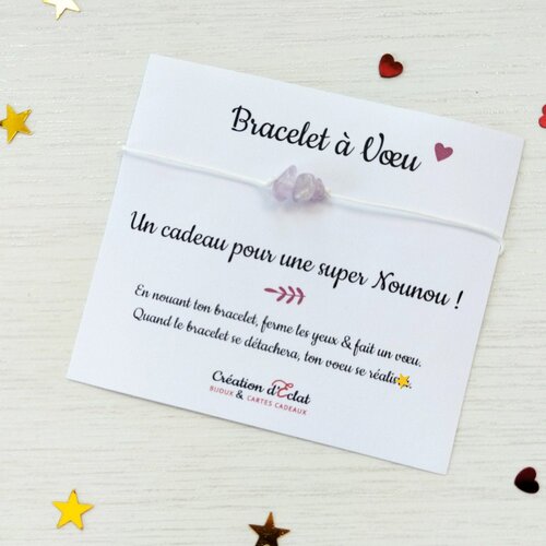 Bracelet à voeu une super nounou(sans noeuds)