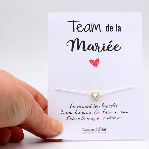 Bracelet à voeux &quot;team de la mariée&quot;