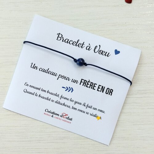 Bracelet à voeu un frère en or  (sans noeuds)